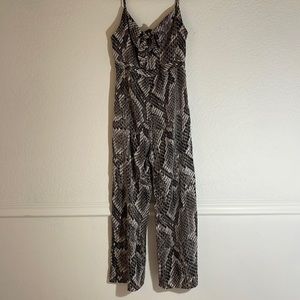 OLIVACEOUS | Snake Print Jumpsuit